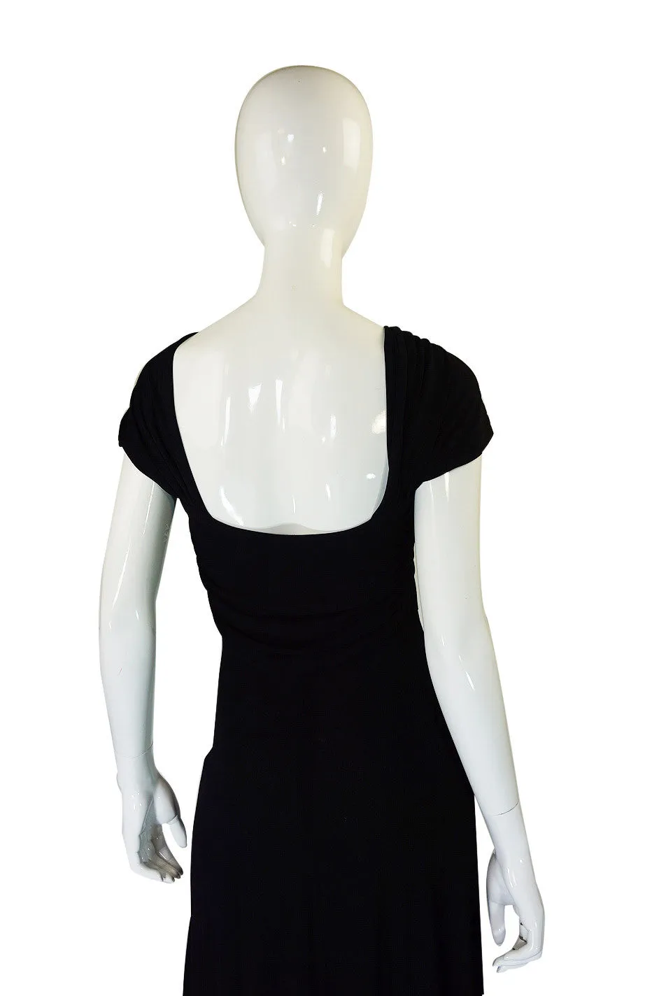 1970s Bias Cut Jean Muir Jersey Halter Dress