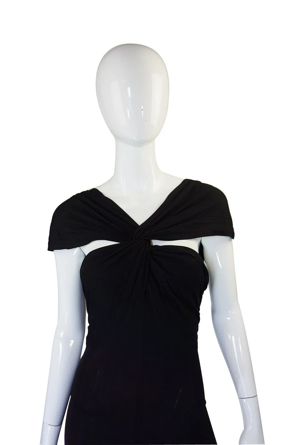 1970s Bias Cut Jean Muir Jersey Halter Dress
