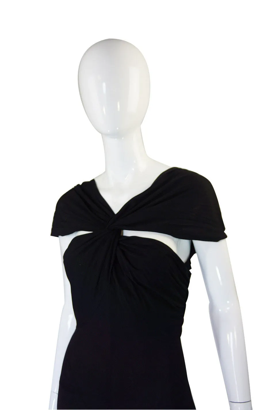 1970s Bias Cut Jean Muir Jersey Halter Dress