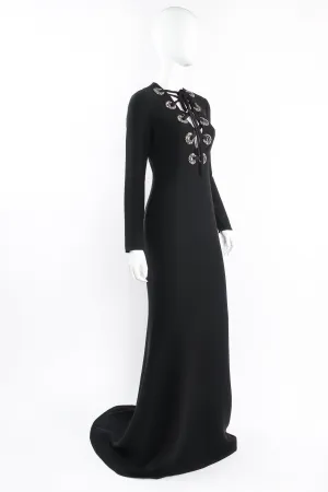 2015 Rhinestone Lace-Front Gown