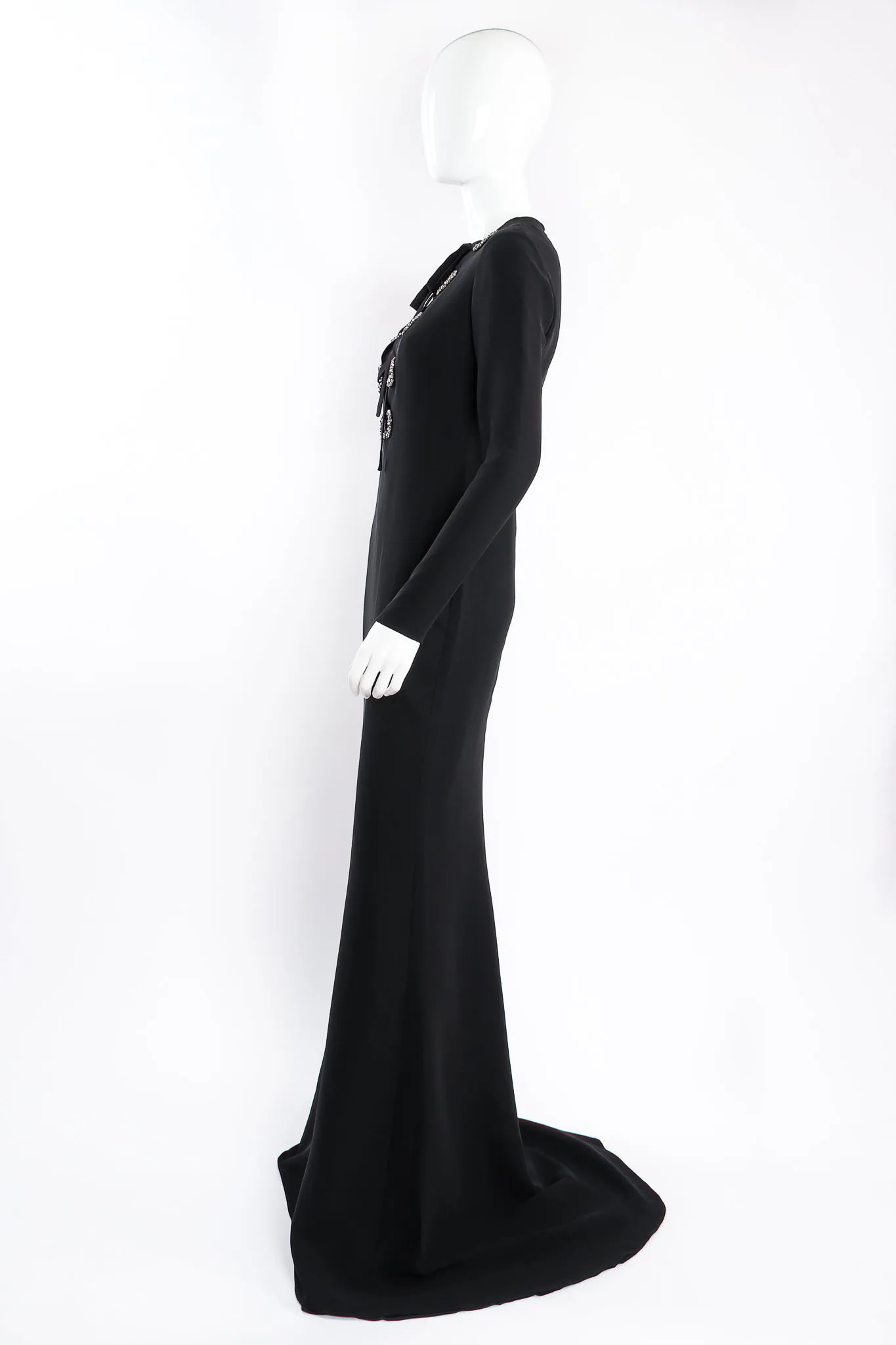 2015 Rhinestone Lace-Front Gown