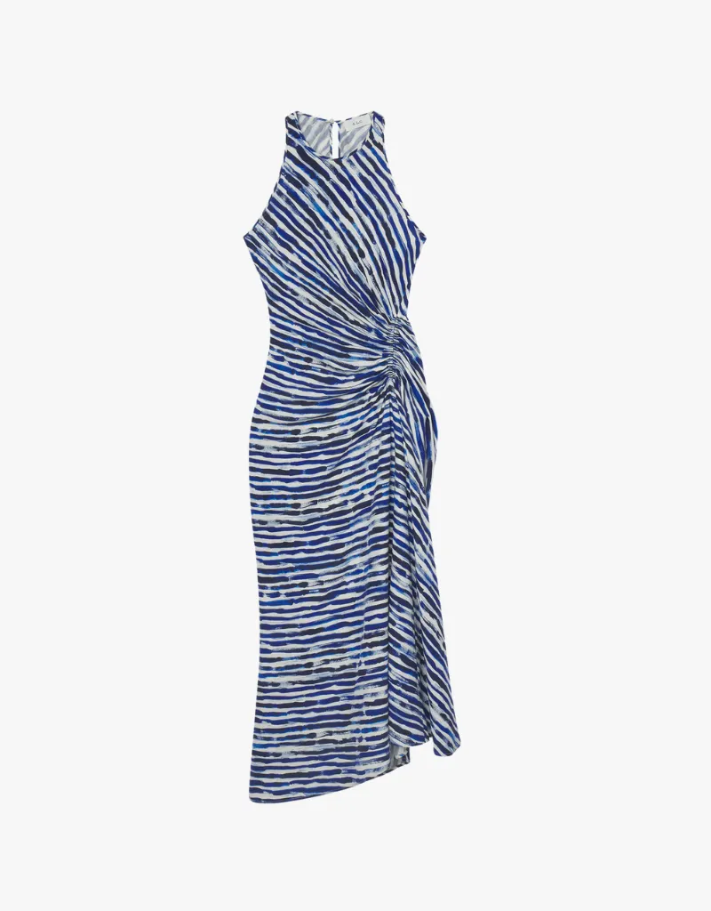 A.L.C. Ruby Striped Midi Dress in Navy Stripe