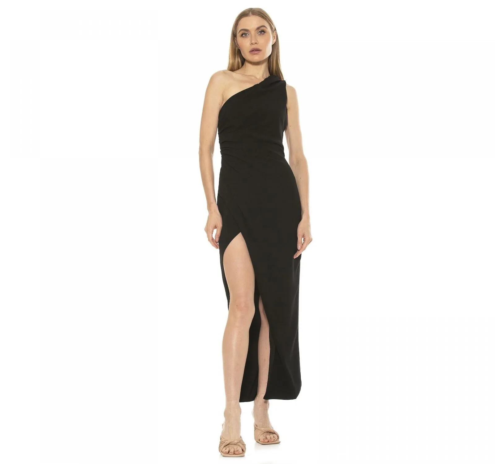 Alexia Admor Women's Alessi One Shoulder Draped Maxi Dress D3887