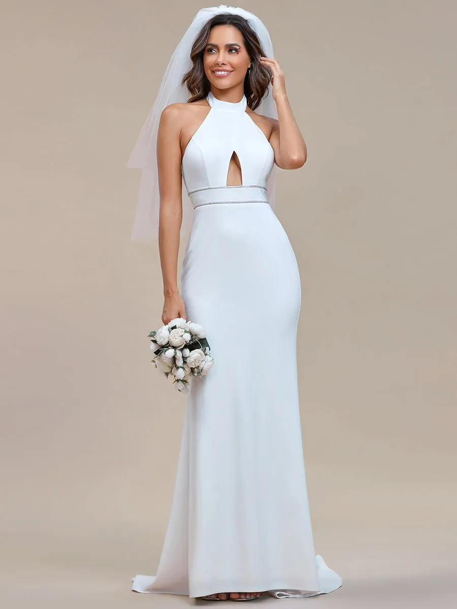 Alyse ivory halter wedding dress in ivory Express NZ wide