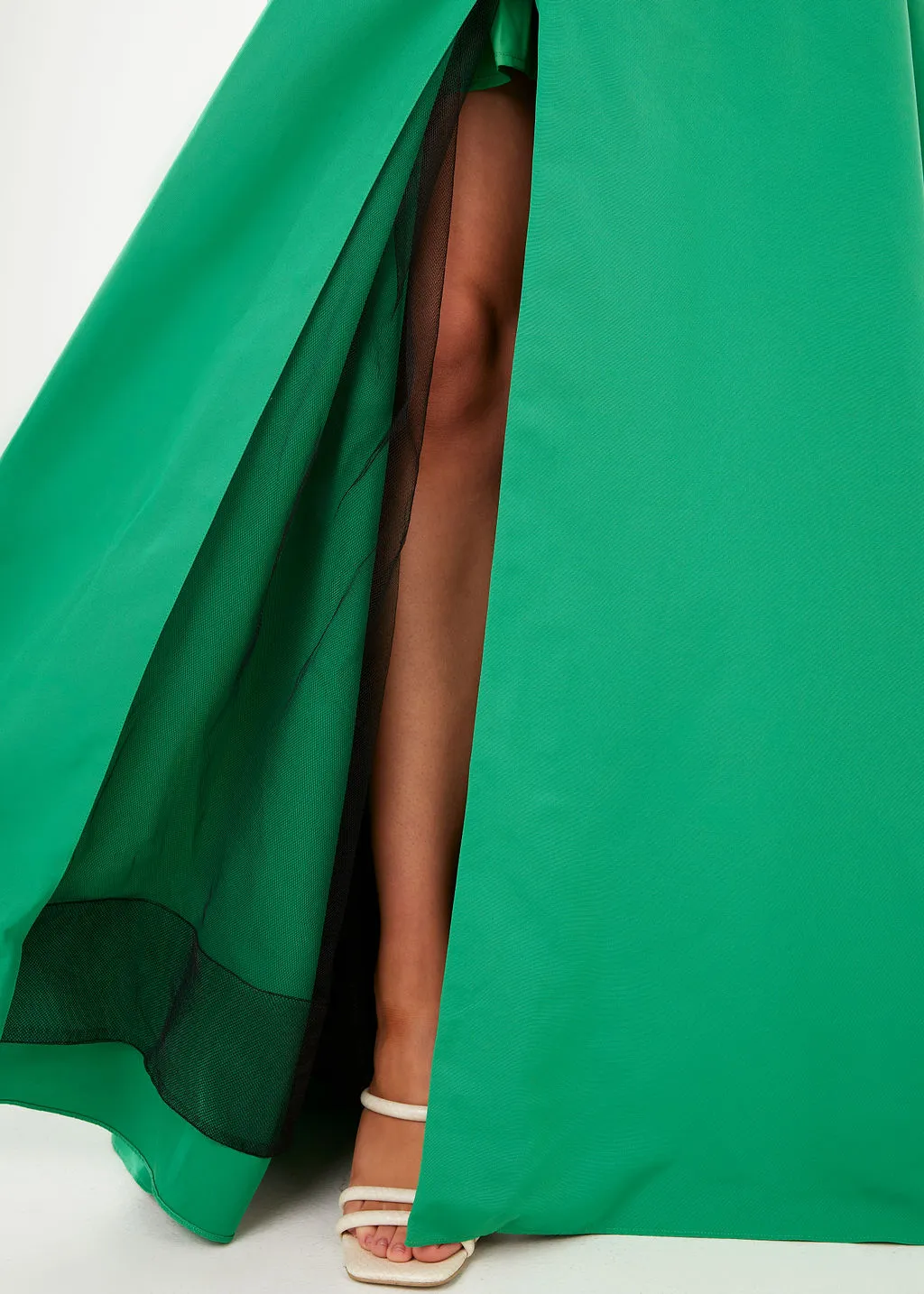 Amelia Gown Kelly Green Faille