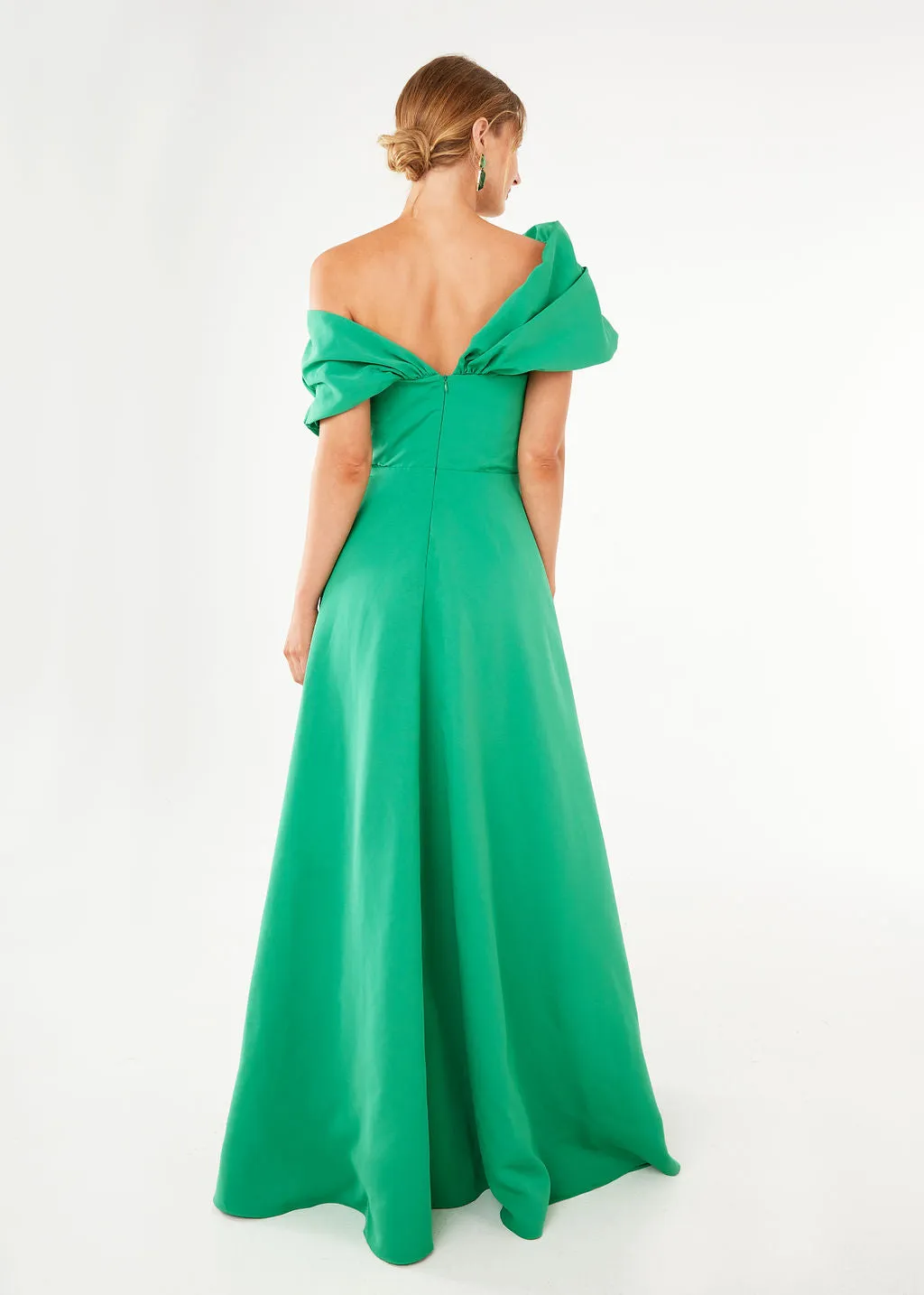 Amelia Gown Kelly Green Faille
