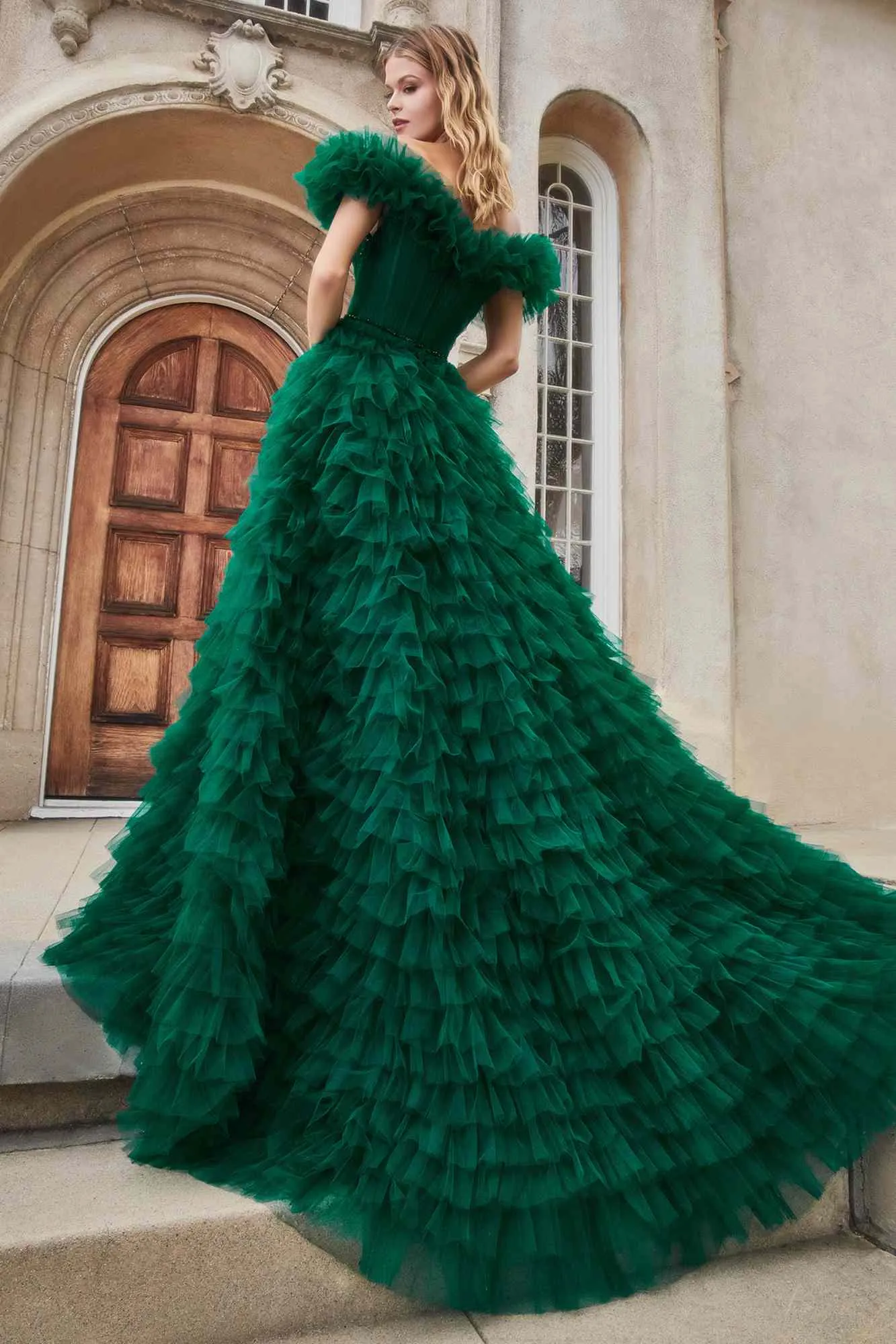 Andrea & Leo A1032 Rouge Tulle Gown