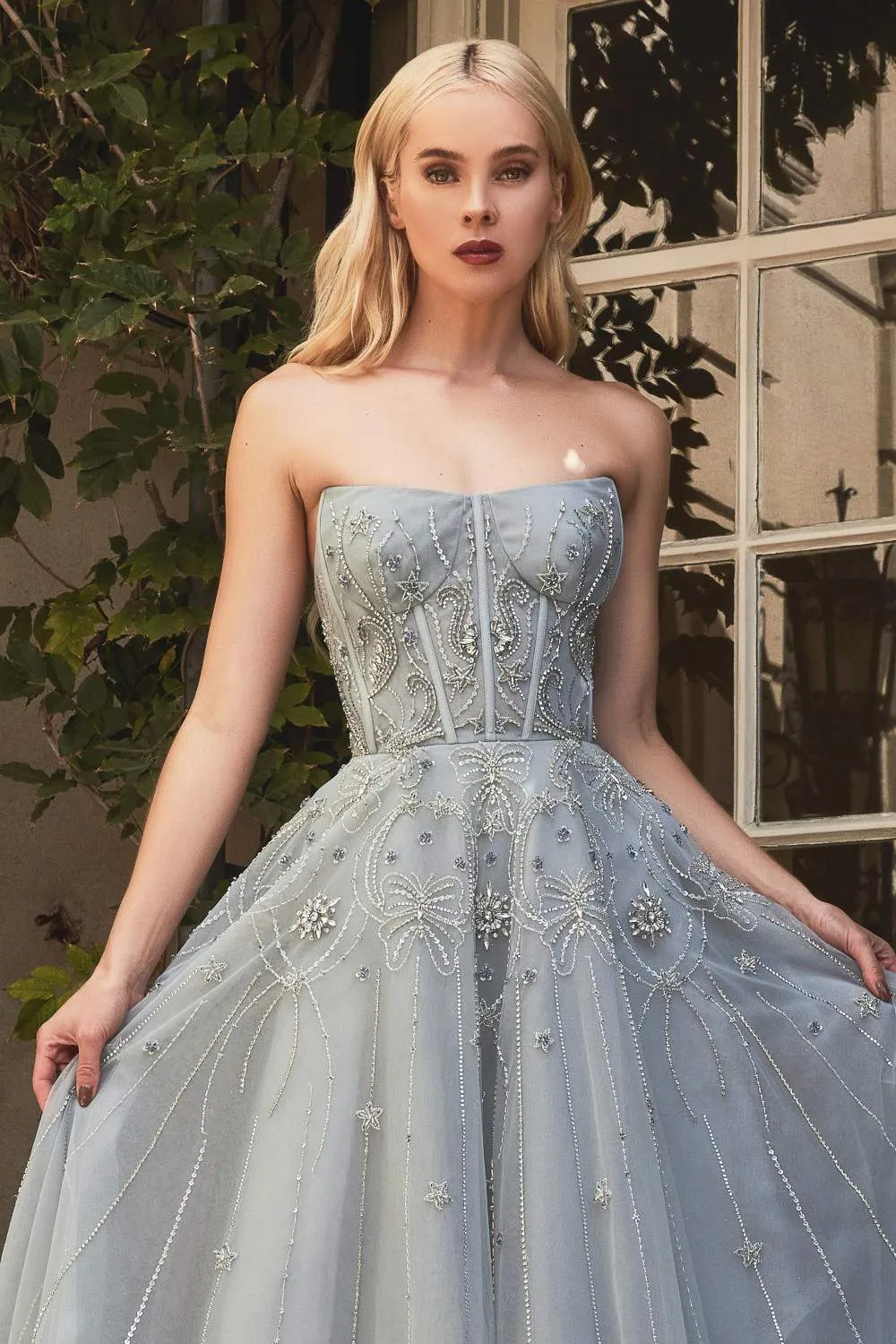 Andrea & Leo A1095 Ari Ribbon A-Line Strapless Gown
