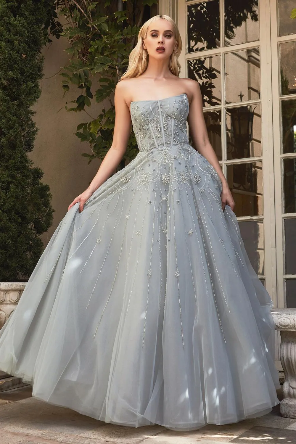 Andrea & Leo A1095 Ari Ribbon A-Line Strapless Gown