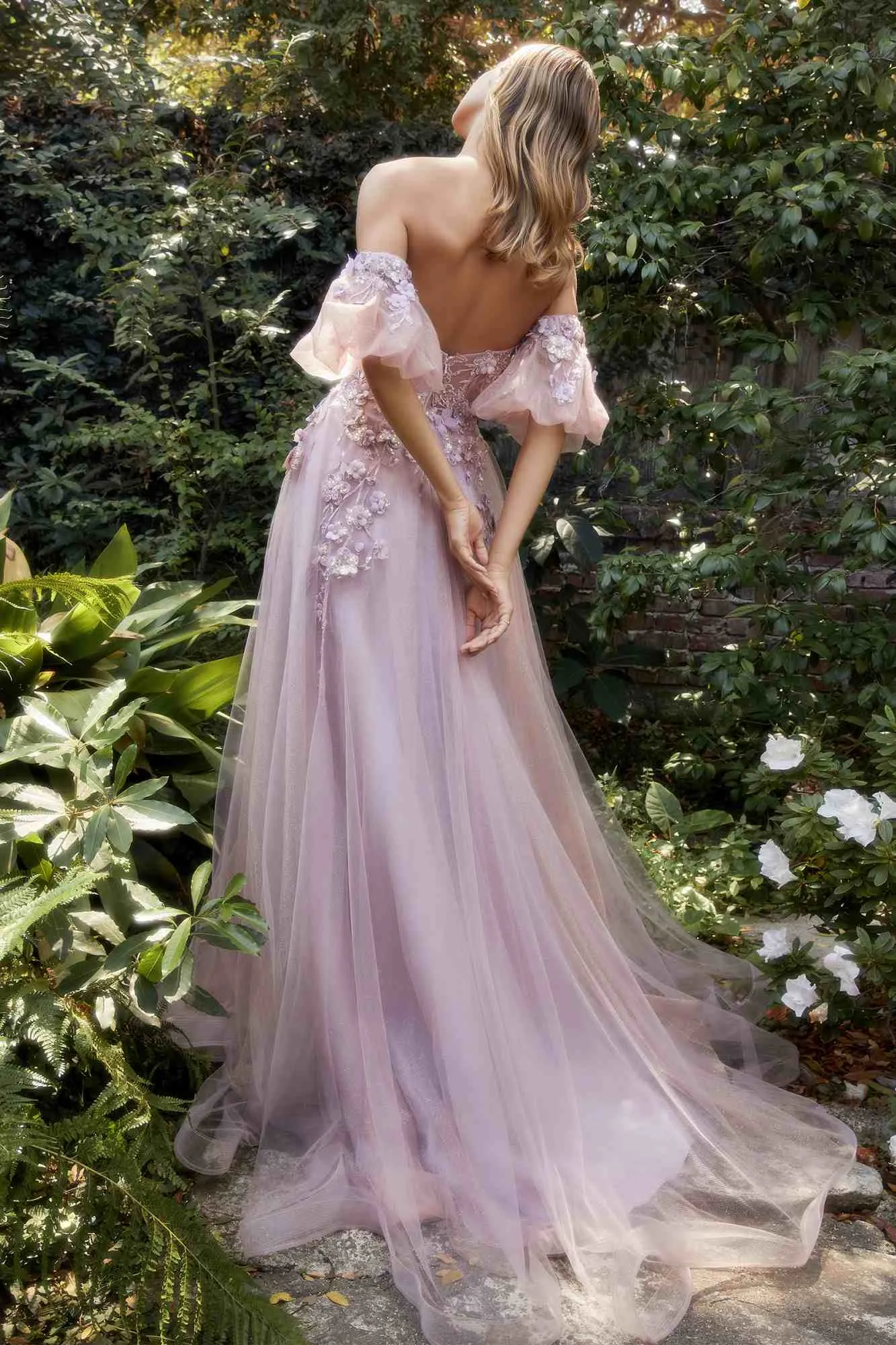 Andrea & Leo A1108 Floor Length Strapless Floral Ball Gown