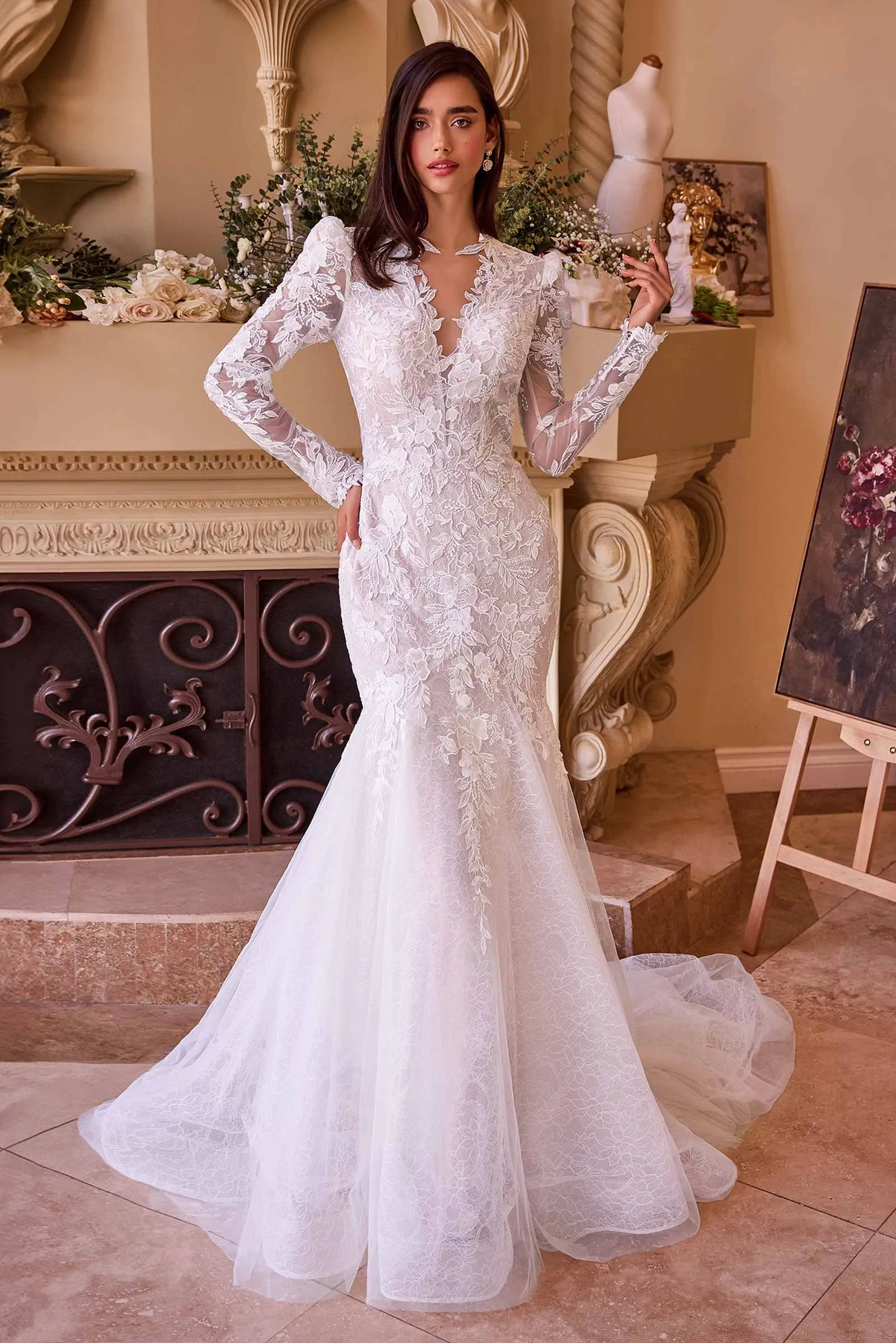 Andrea & Leo WL036 Dress Long Sleeve Lace Mermaid Bridal Gown