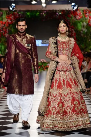 Asian Bridal Lehnga Choli in Red Color #C2082