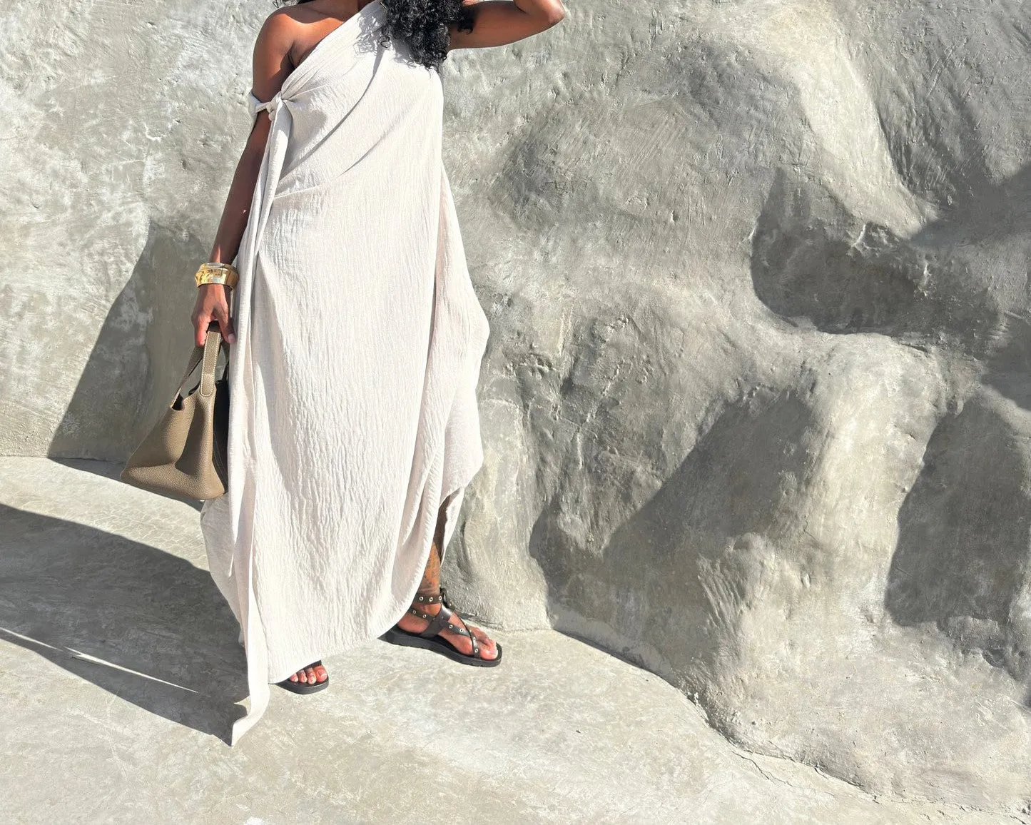 Asymmetric one shoulder dress