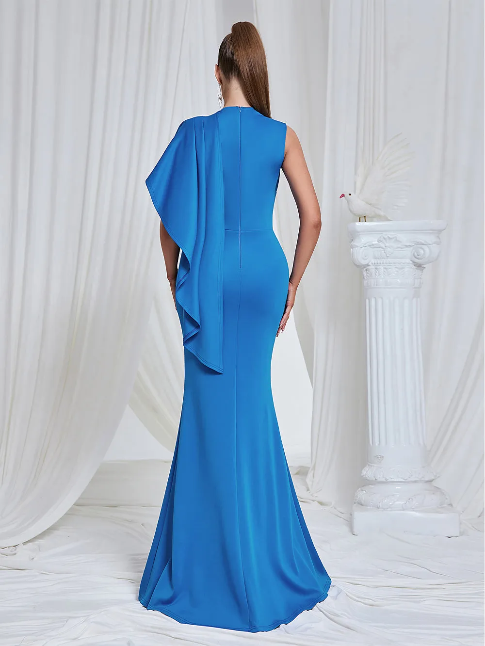 Asymmetrical Maxi Bodycon Dress HB10154