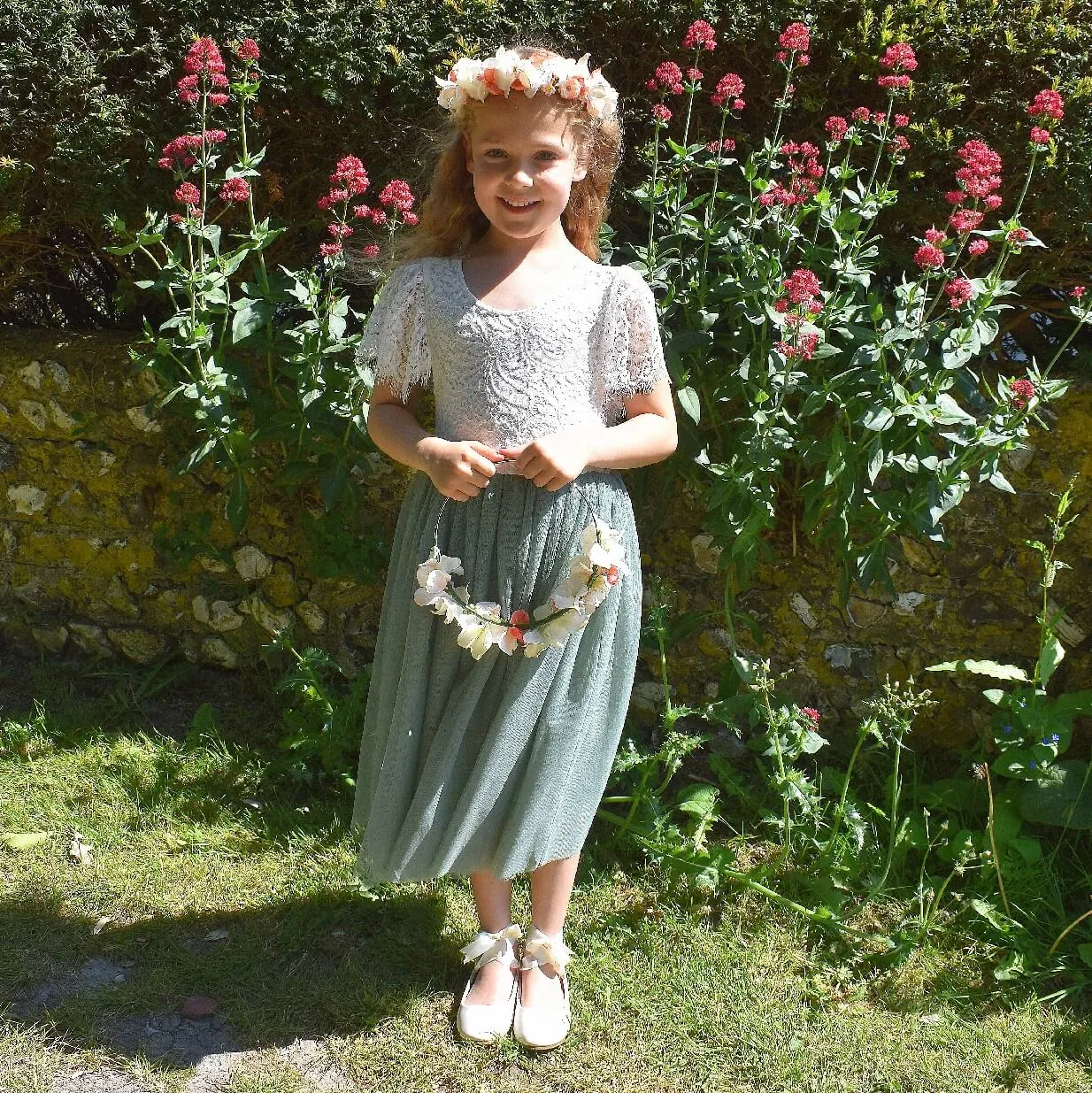 Baby Bohemian Flutter - Tea Dress / Full Length - Sage Green