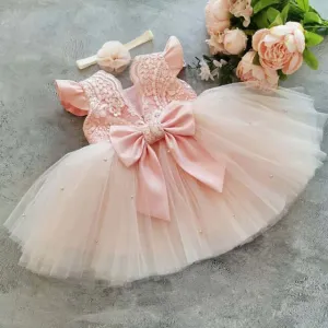 Baby Girl Dress Cute Bow Newborn Princess Dresses