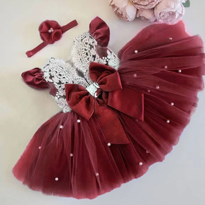 Baby Girl Dress Cute Bow Newborn Princess Dresses