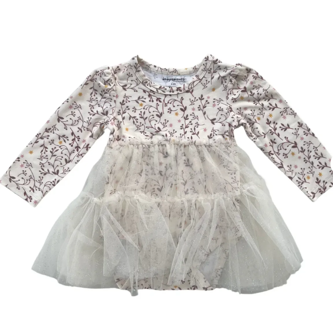Baby Sprouts  Tulle Bodysuit Dress
