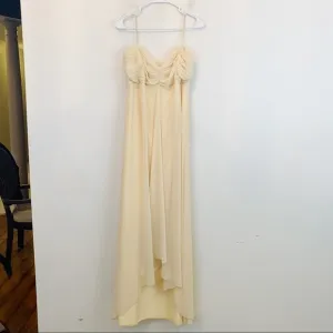 BADGLEY MISCHKA BRIDESMAIDS yellow chiffon maxi dress