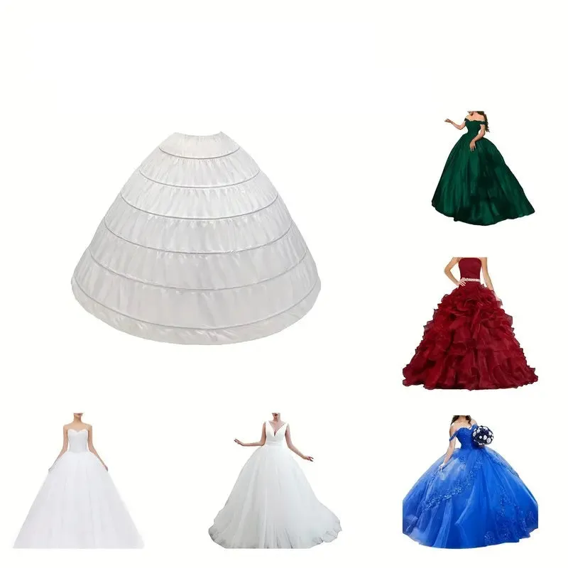 Ball Gown Petticoat with 6 Hoops in Standard and Plus Size