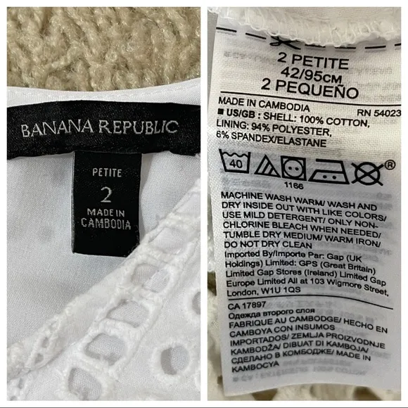 Banana Republic White eyelet midi dress!