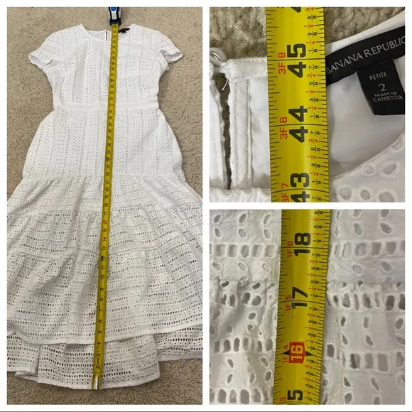 Banana Republic White eyelet midi dress!