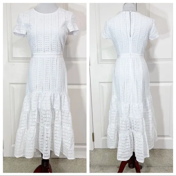 Banana Republic White eyelet midi dress!