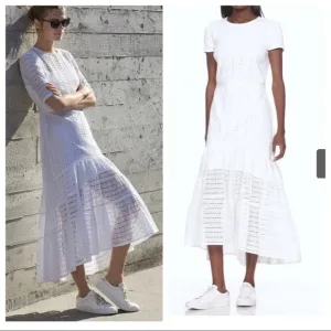 Banana Republic White eyelet midi dress!