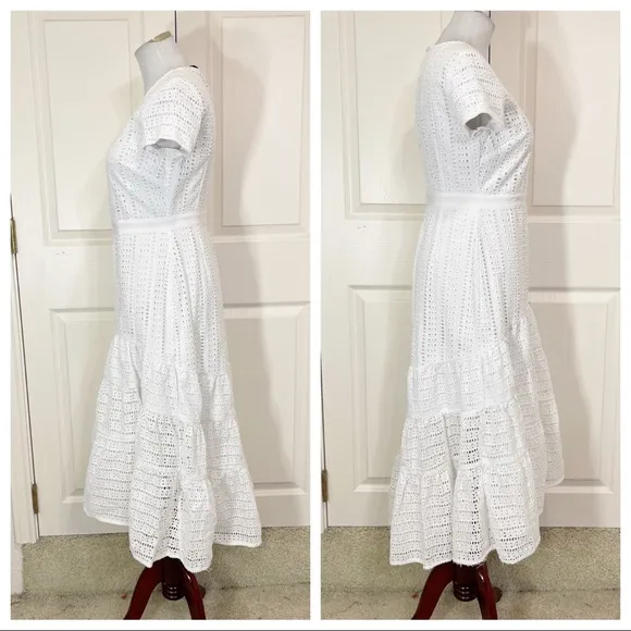 Banana Republic White eyelet midi dress!