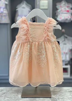 BASMARTI SS21 Mount Gambier Baby Girls Peach Tulle Dress - CLEARANCE SALE