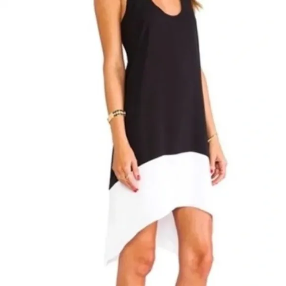 BCBGMAXAZRIA Kylie cutout back hi-low midi dress