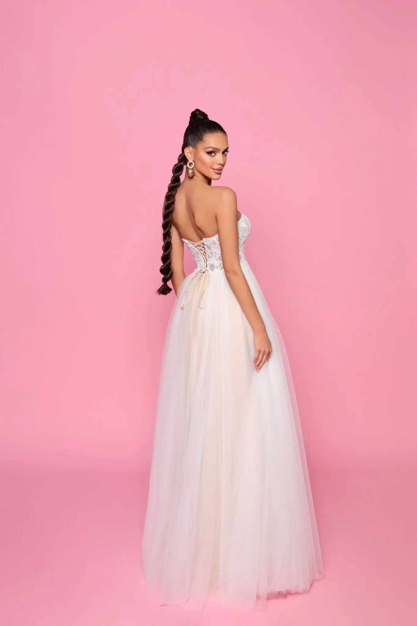 Belinda Dress in Ivory/Nude by Nicoletta NP147