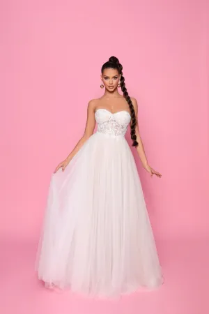 Belinda Dress in Ivory/Nude by Nicoletta NP147