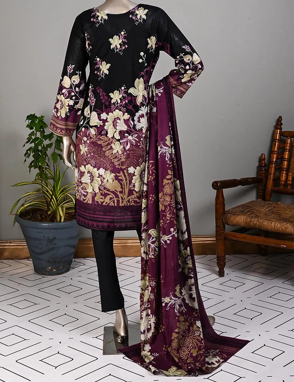 BLC-02A - Amigo Love | Un-Stitched Embroidered Lawn Dress