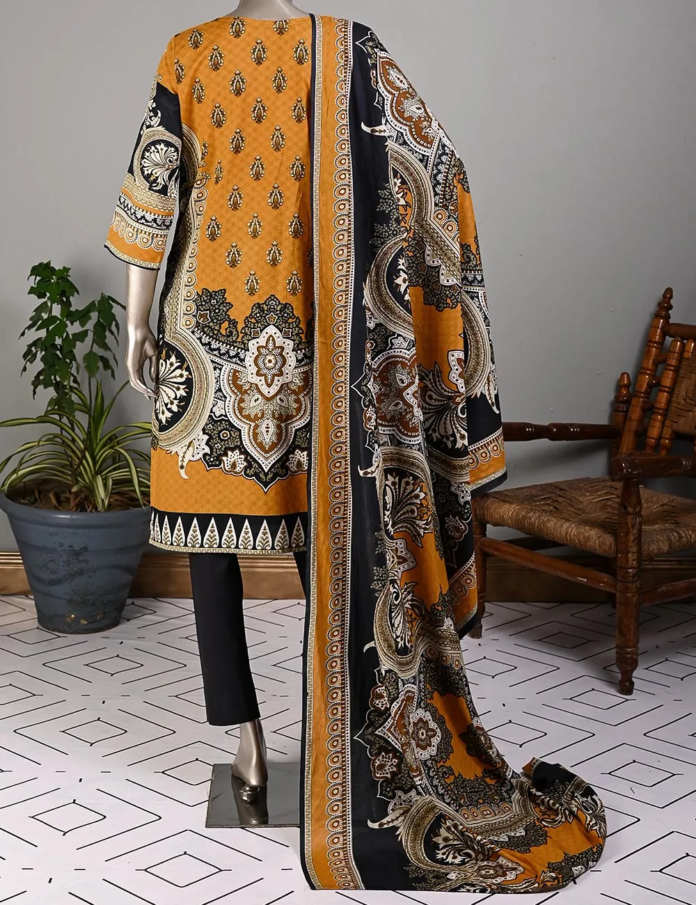 BLC-03 - Picturesque | Un-Stitched Embroidered Lawn Dress
