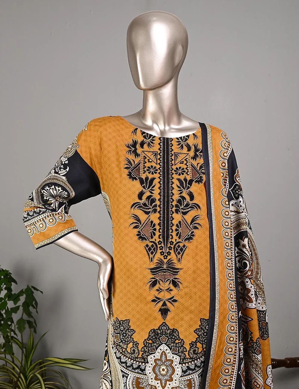 BLC-03 - Picturesque | Un-Stitched Embroidered Lawn Dress