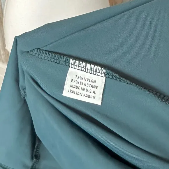 Bryn Walker M Teal Green Draped Cowl Neck Tunic Dress Boho Lagenlook $168