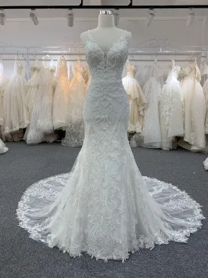 BYG 2020 hot sale style lace beaded mermaid dress