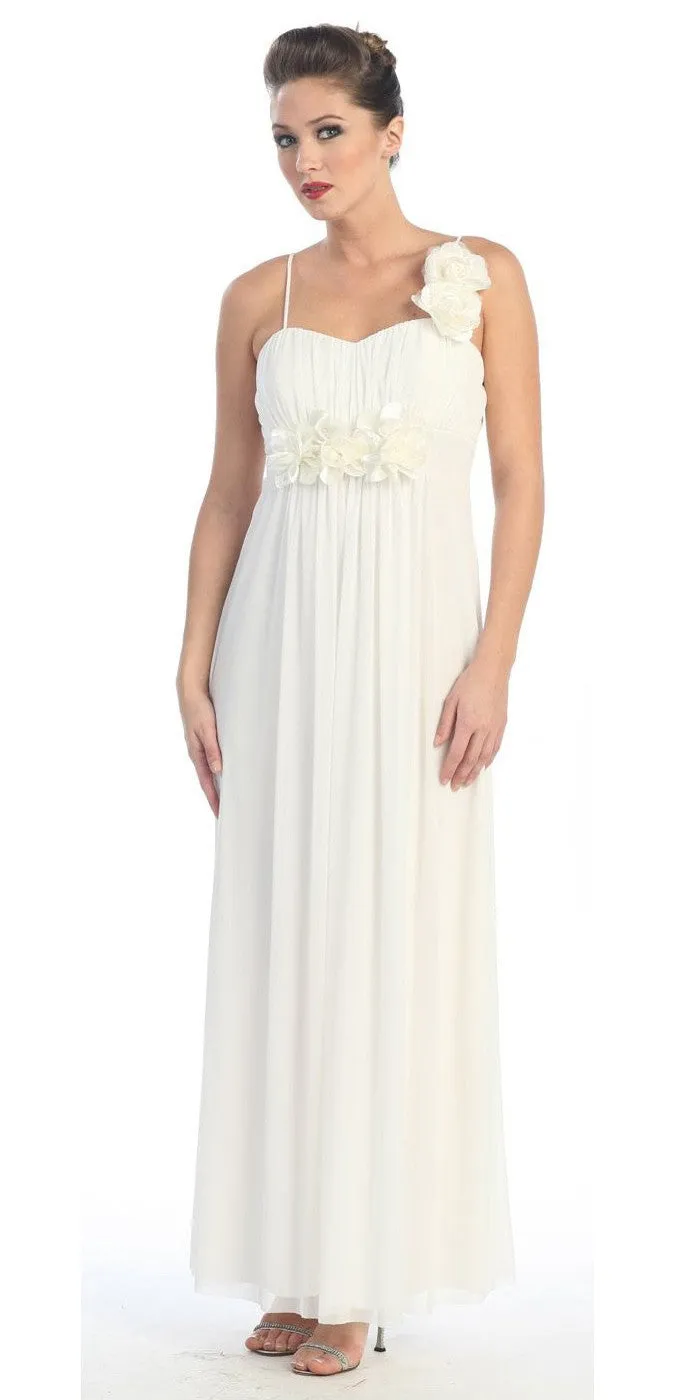 Celavie 2163L Chiffon Semi Formal Gown Dress Flowy