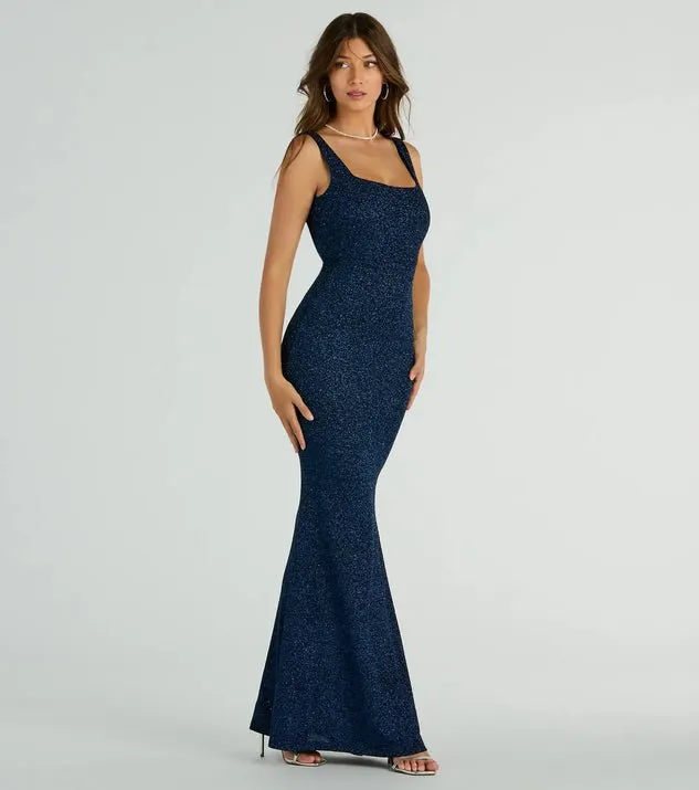 Charlie square neck sparkling ball dress Express NZ wide