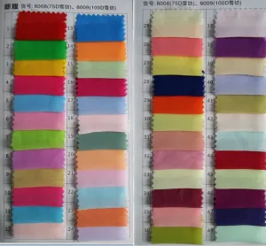 Chiffon Color Chart--100D