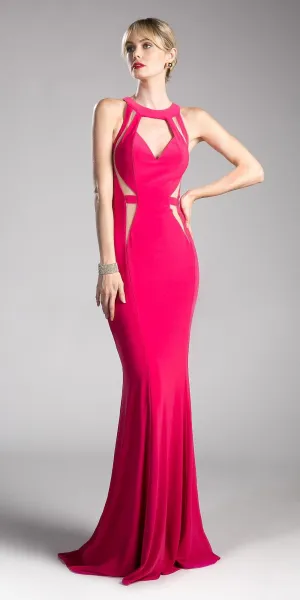 Cinderella Divine 84222 Floor Length Prom Dress with Cut Outs