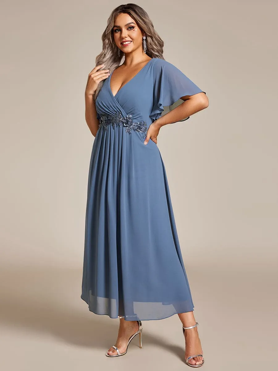 Corrieanne plus size midi Mother of the bride/groom dress