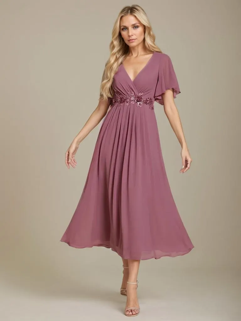 Corrieanne plus size midi Mother of the bride/groom dress