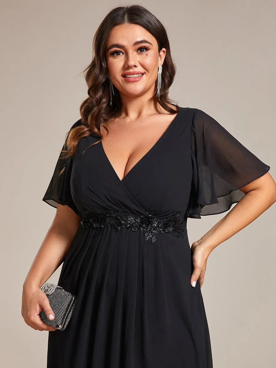 Corrieanne plus size midi Mother of the bride/groom dress