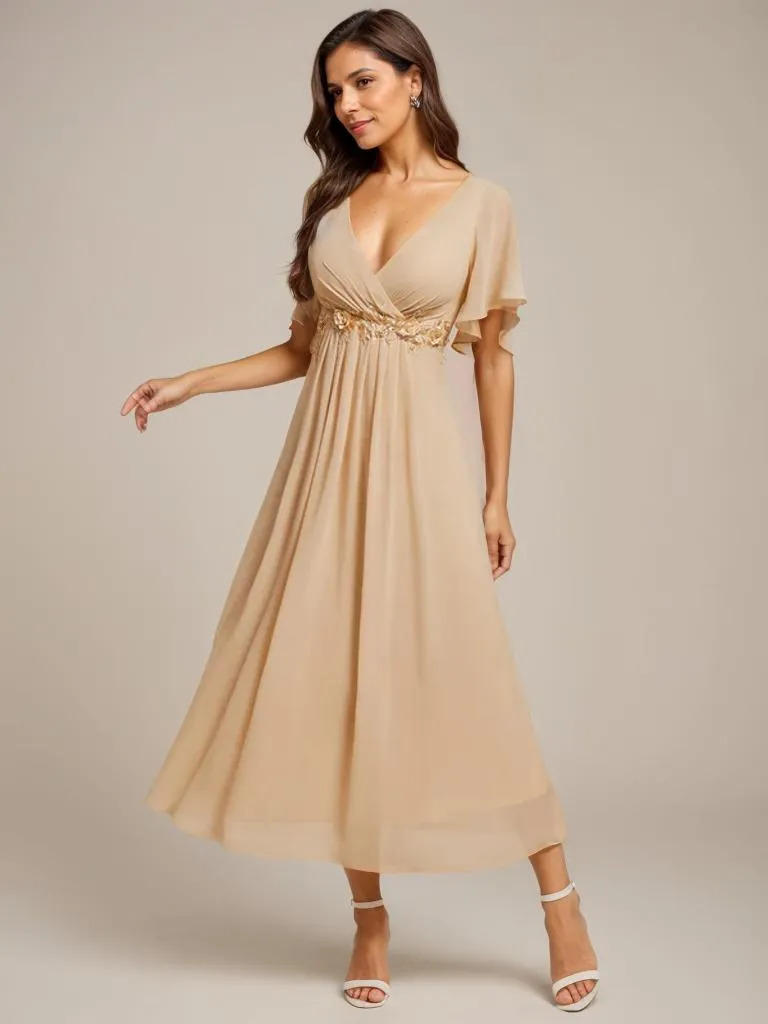 Corrieanne plus size midi Mother of the bride/groom dress