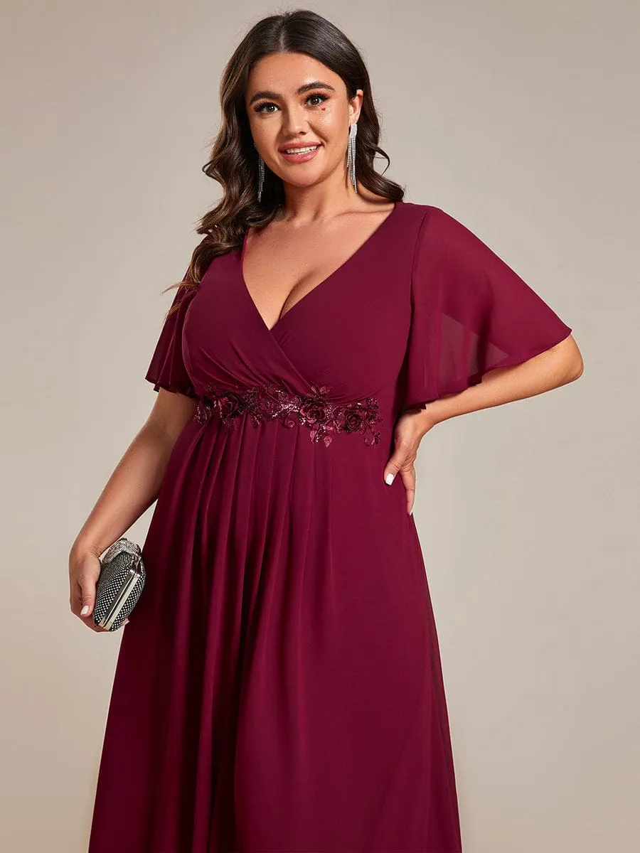 Corrieanne plus size midi Mother of the bride/groom dress
