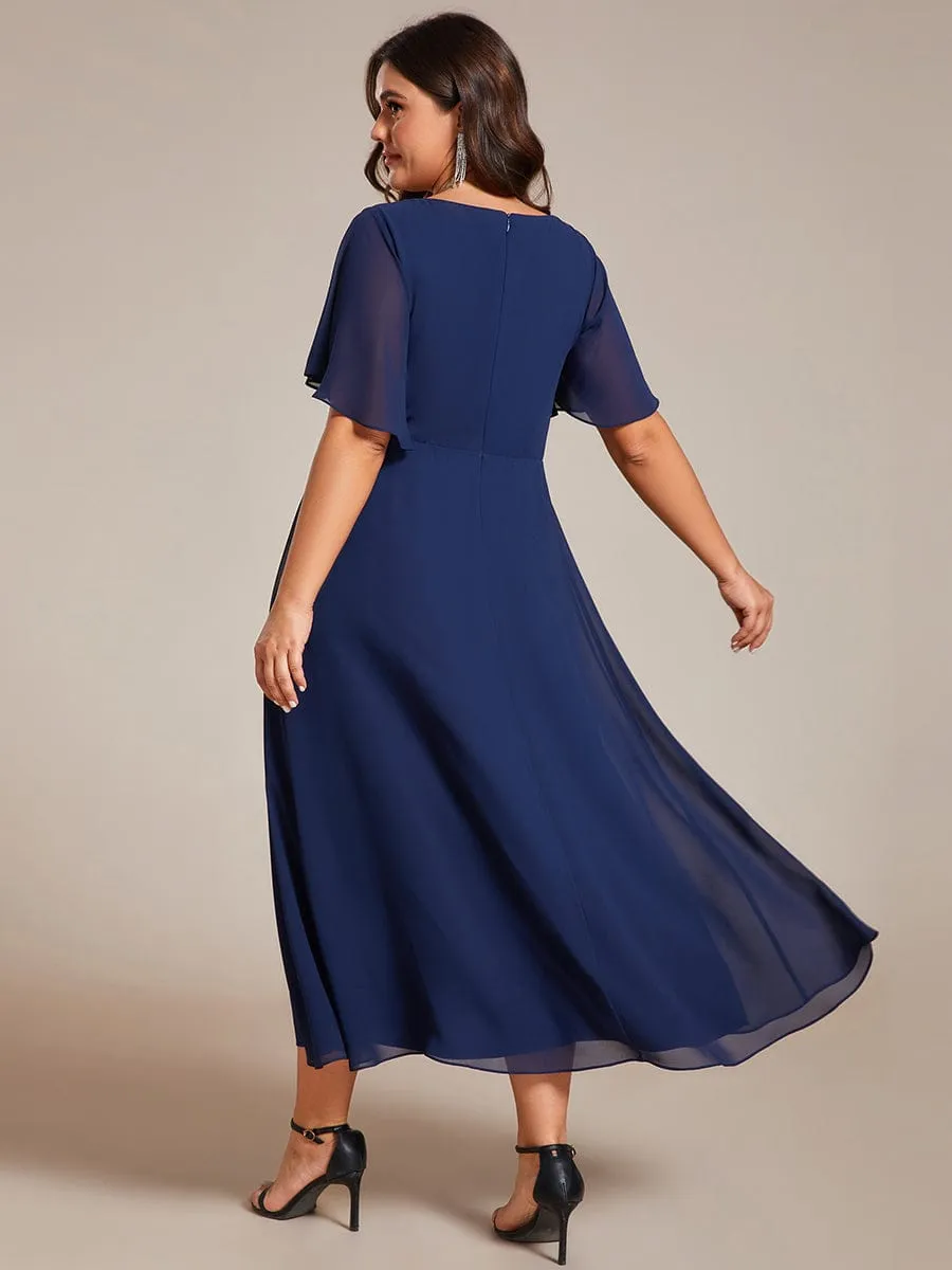 Corrieanne plus size midi Mother of the bride/groom dress