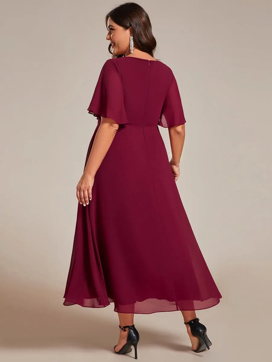 Corrieanne plus size midi Mother of the bride/groom dress