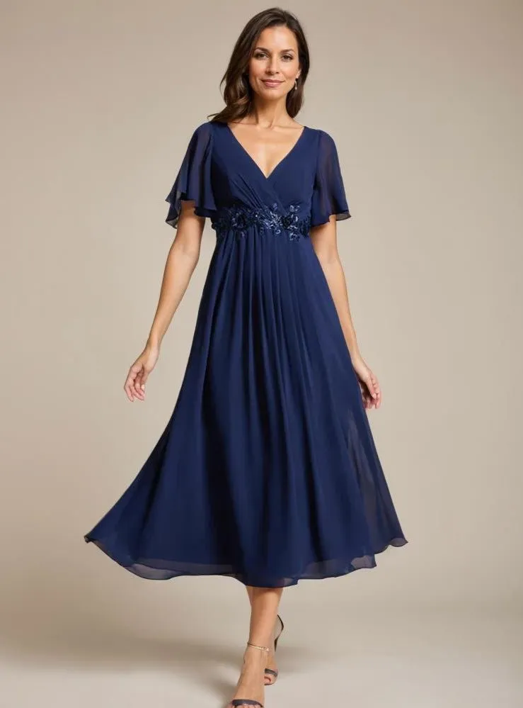 Corrieanne plus size midi Mother of the bride/groom dress